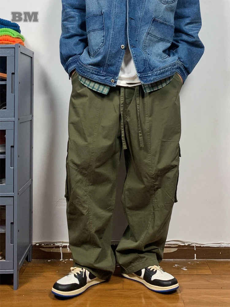 American Streetwear Loose Baggy Cargo Pants Men Clothing Harajuku High Quality Tactical Casual Pants Work Straight Trousers