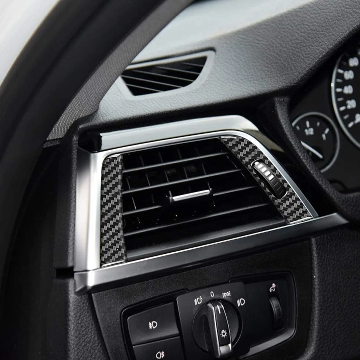 Передняя боковая решетка вентиляционного отверстия из углеродного волокна