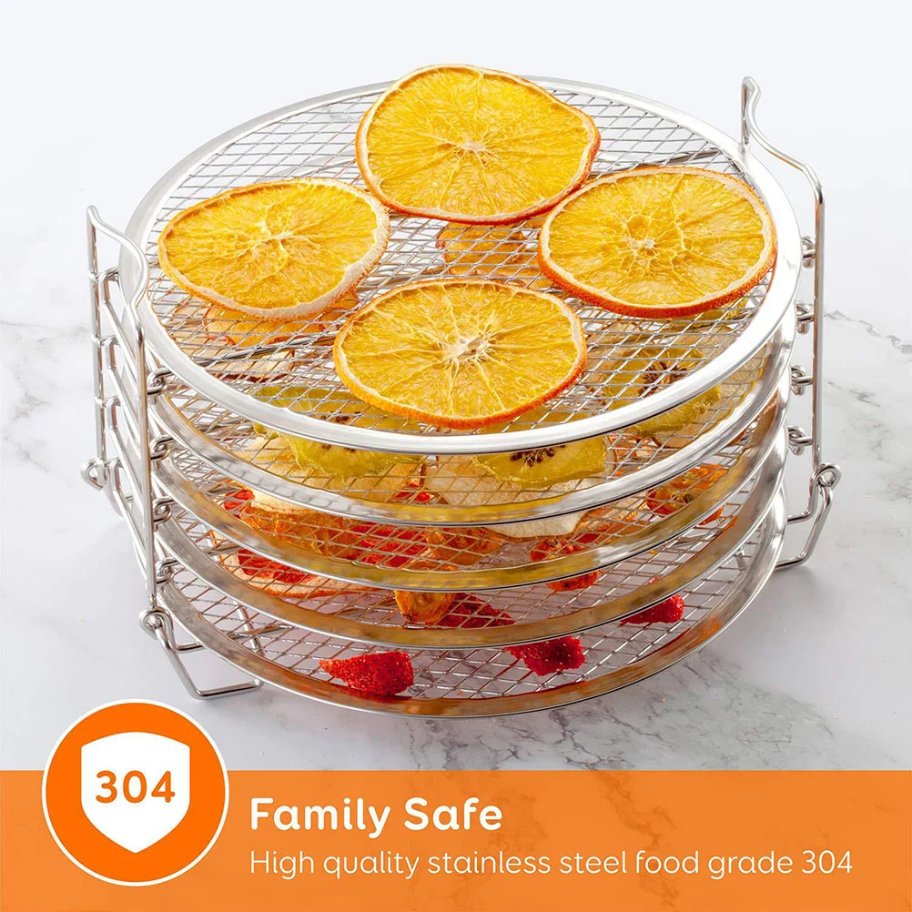 

Air Fryer Rack Dehydrator Rack Air Fryer Stainless Steel Dehydrating Rack 5 Layers for Fruits Vegetable ( Assorted Color )
