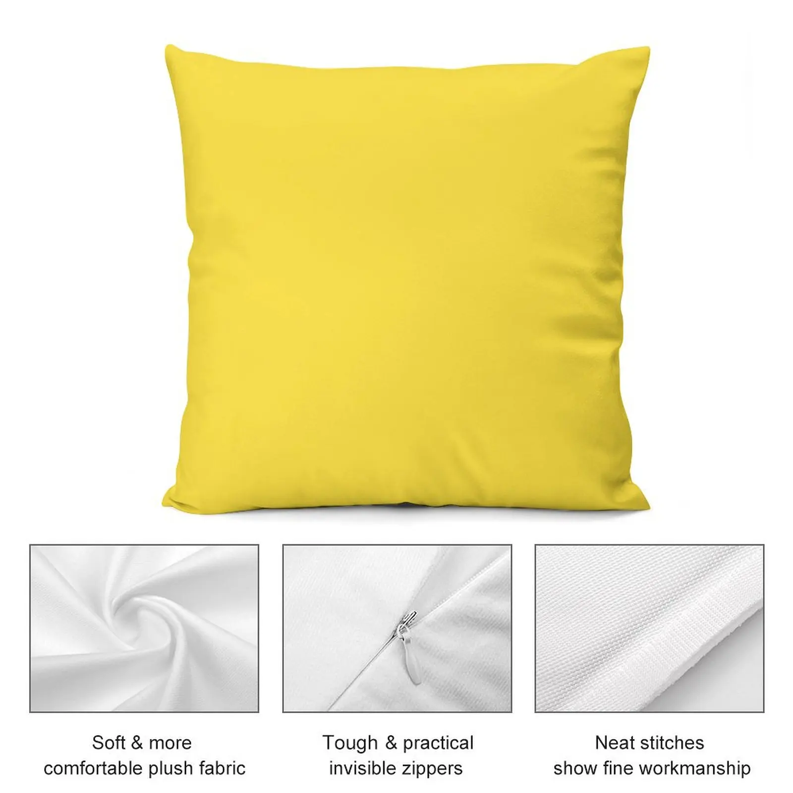 Простые однотонные желтые бананово-100 оттенков желтого цвета на подушках