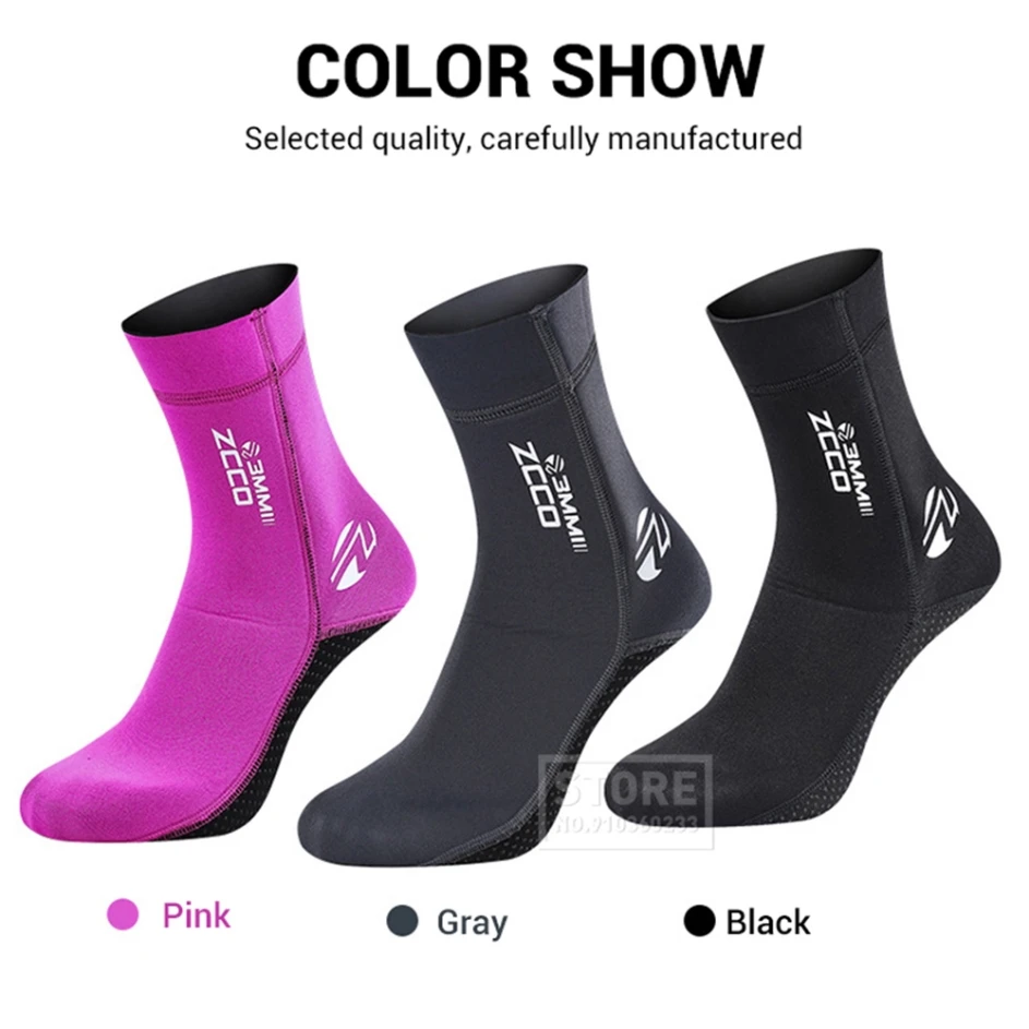 Неопреновые носки для дайвинга 3 мм охоты подводного плавания кайтсерфинга