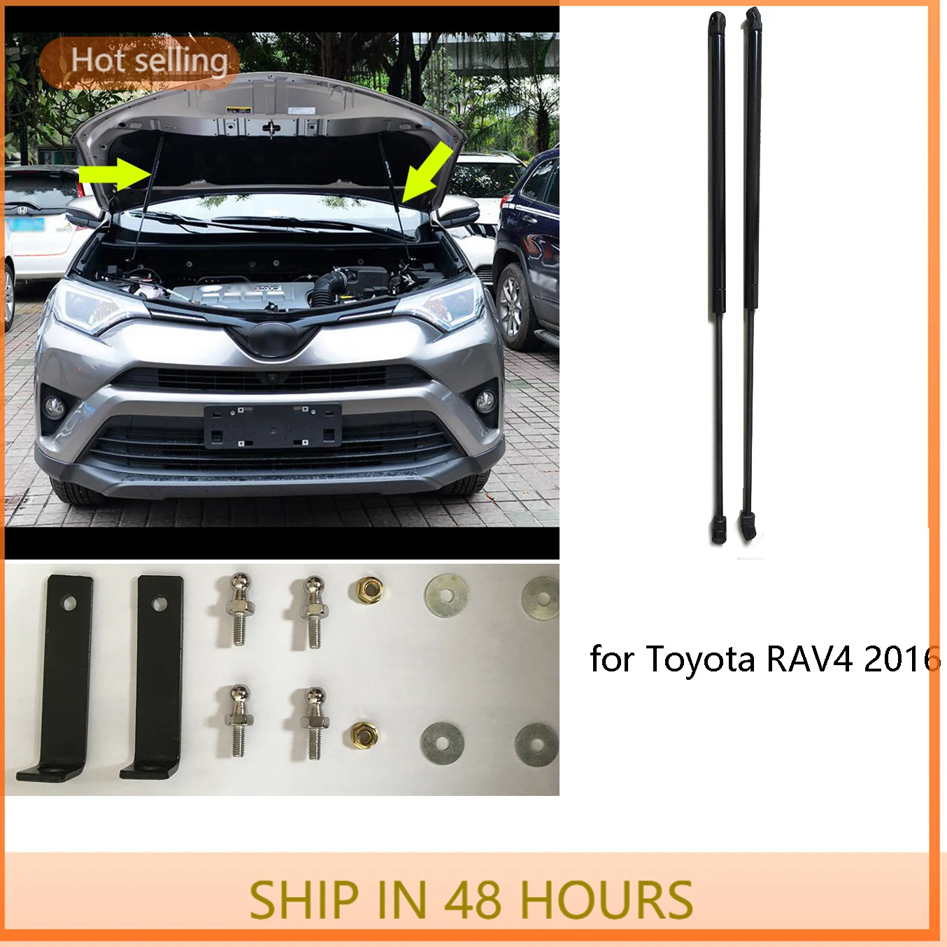

Car accessories for Toyota RAV4 2016 year Automotive Front Hood Engine Cover Hydraulic Rod Strut Spring Shock Bar car styling