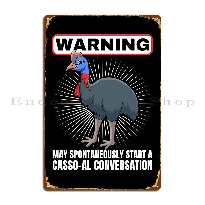Ретро Cassowary Bird Металлический Знак Украшение Создать Клубный Настенный Декор