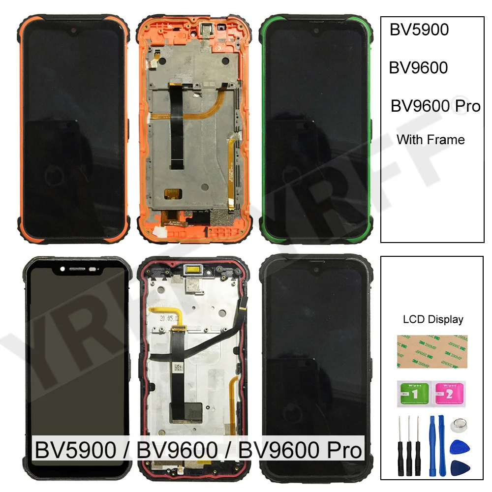 

For Blackview BV5900 BV9600 Pro Original LCD Display+Touch Screen Digitizer Assembly With Frame Phone Glass Panel Repair Parts