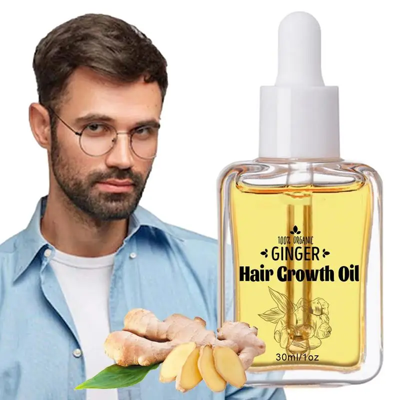 

Эфирное масло для роста волос Ginger для более плотных, более здоровых волос, питает сухие поврежденные волосы для мужчин и женщин