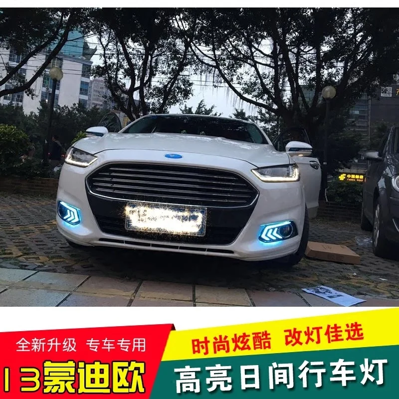Для Ford Mondeo Fusion 2013 2014 2015, с поворотным желтым реле сигнала, водонепроницаемый автомобильный дневной ходовой сигнал 12 В, Светодиодный дневной ... (art.: 3920bec753b52) - 3920bec753b52