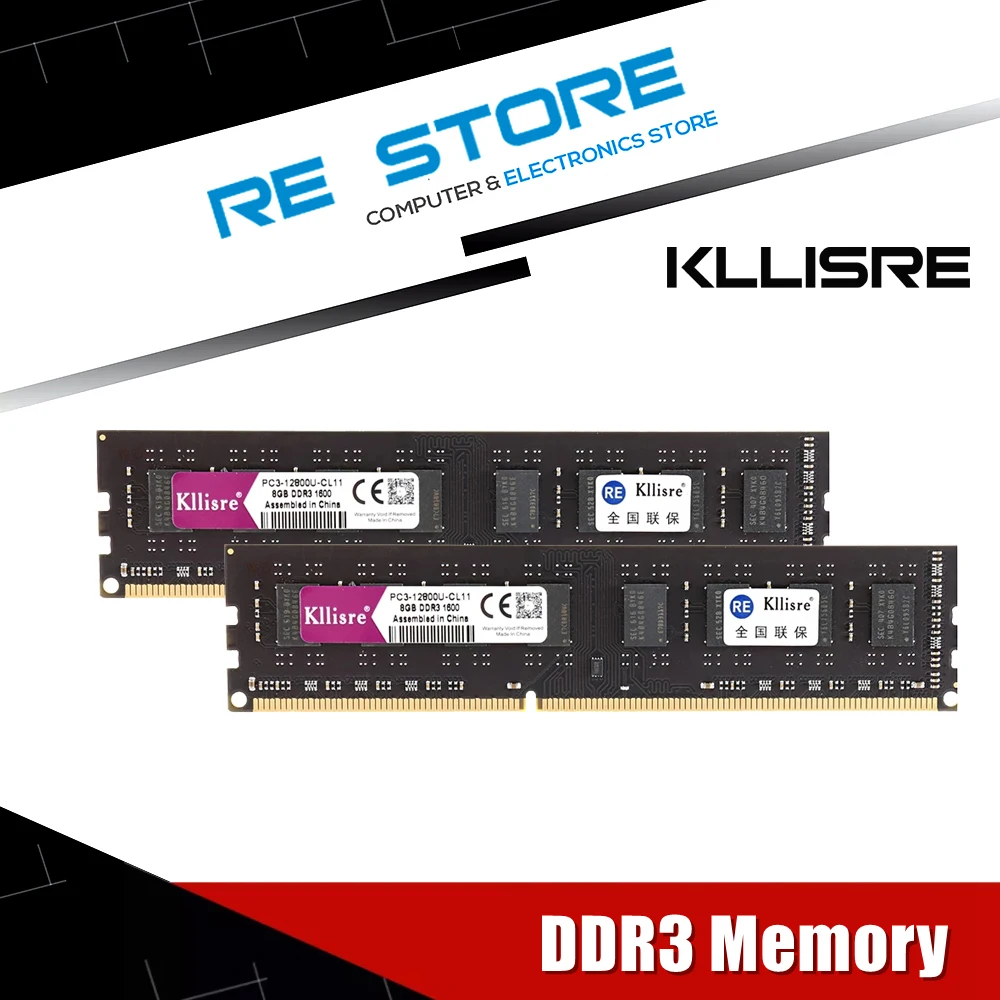  Оперативная память DDR3 Kllisre, 8 ГБ, 4 Гб, 1333 МГц, 1600 МГц, память для настольного компьютера, 240-контактный разъем, 1,5 в, DIMM