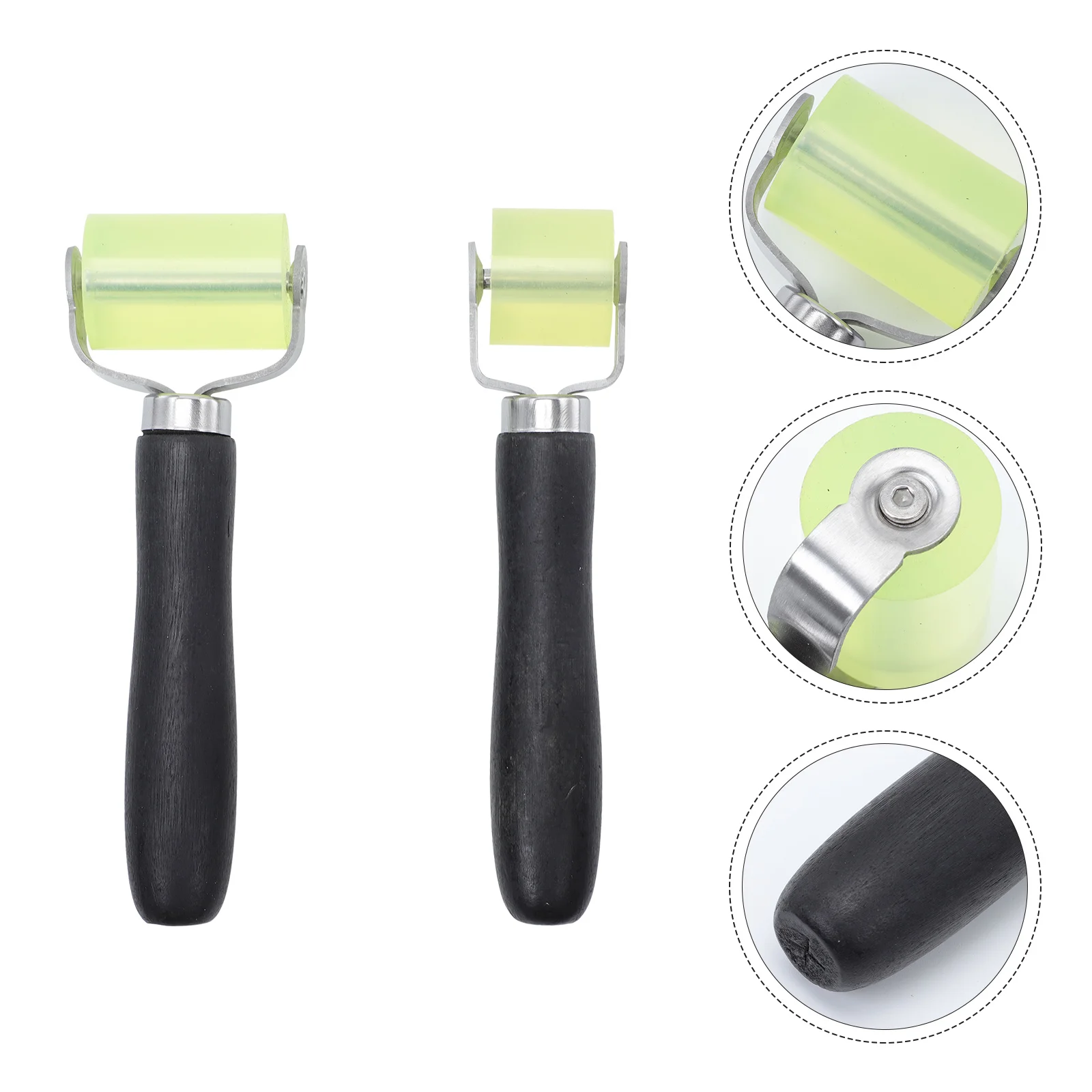 

2 Pcs Flattening Roller Automotive Wallpaper Construction Tool Wheel Silicone Car Beauty