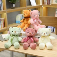 5cm cute colorful bow tie bear doll plush toy hug bear doll children birthday gift pillow teddy bear home living room bedroom
