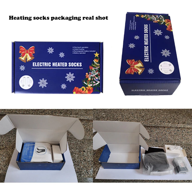 2200mAh Winter Warm Heating Sock Outdoor Socks Thermal Socks Elastic Comfortable Water Resistant Electric Warm Sock Set