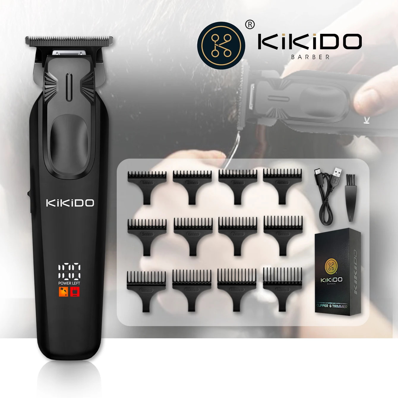 KIKIDO триммер для волос профессиональная машинка стрижки парикмахерская