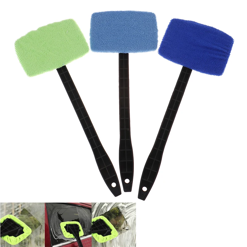 

1Piece Car Window Cleaner Brush Windshield Cleaning Wash Tool Inside Interior Auto Glass Wiper With Long Handle Car Accessories