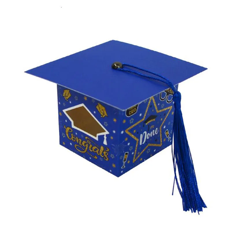 50/100 шт. коробка для конфет в виде шляпы мальчишника