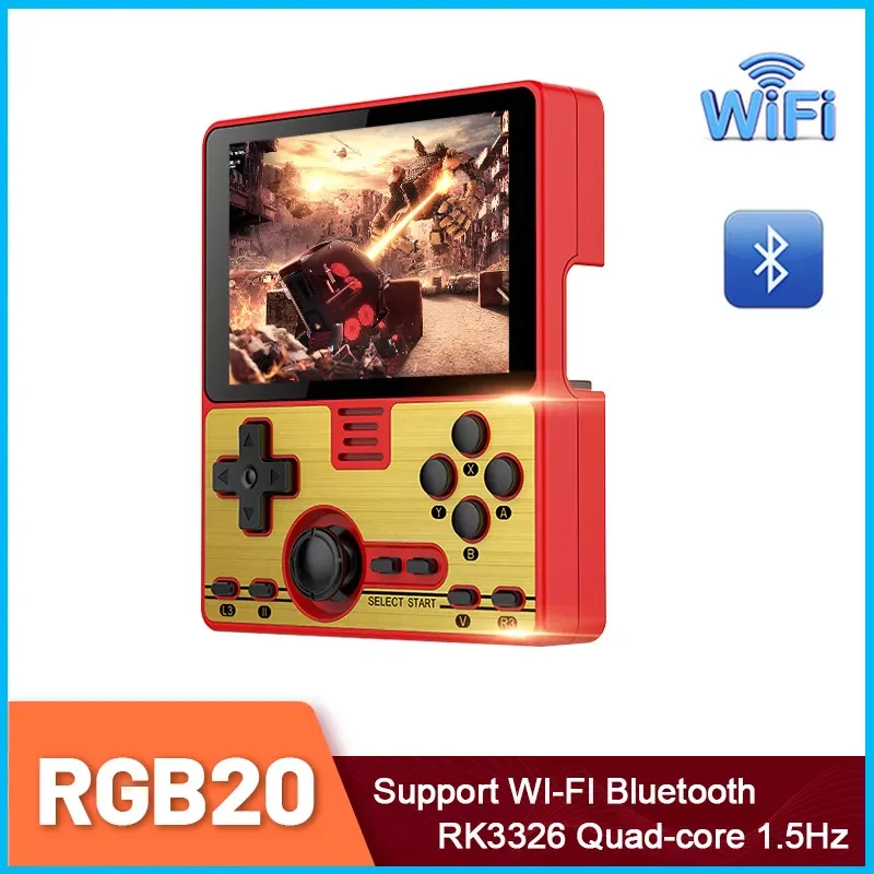 

New RGB20 Mini Retro Game Console 3.5 " IPS Full-Fit Screen Handheld Game Player Built-in Wifi Module Multiplayer Online Ga