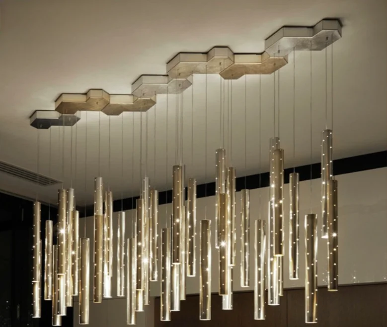 

2023LED Chandelier Dining room lighting Modern Nordic gold/silver combinable chandelier living room home decoration bar lighting