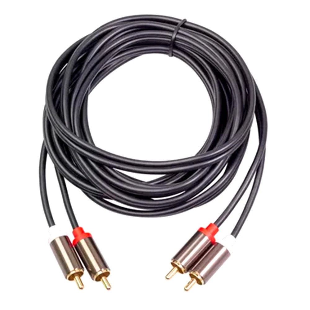 

2RCA to 2 RCA Male to Male Audio Cable Gold-Plated RCA Audio Cable for Home Theater DVD TV CD Amplifier Sound Box