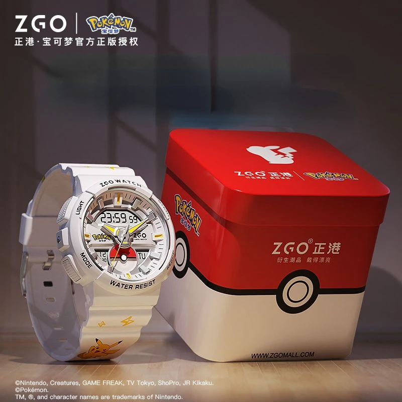 

ZGO Pokemon Series Cartoon Pikachu Watches Student Sports Waterproof Electronic Watch Toys Gifts Kids
