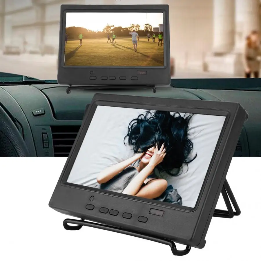 

7 Inch Portable Monitor 1024x600 Multi-function Display Support VGA/AV Input LCD Monitor Controller Pocket LCD Car Monitor