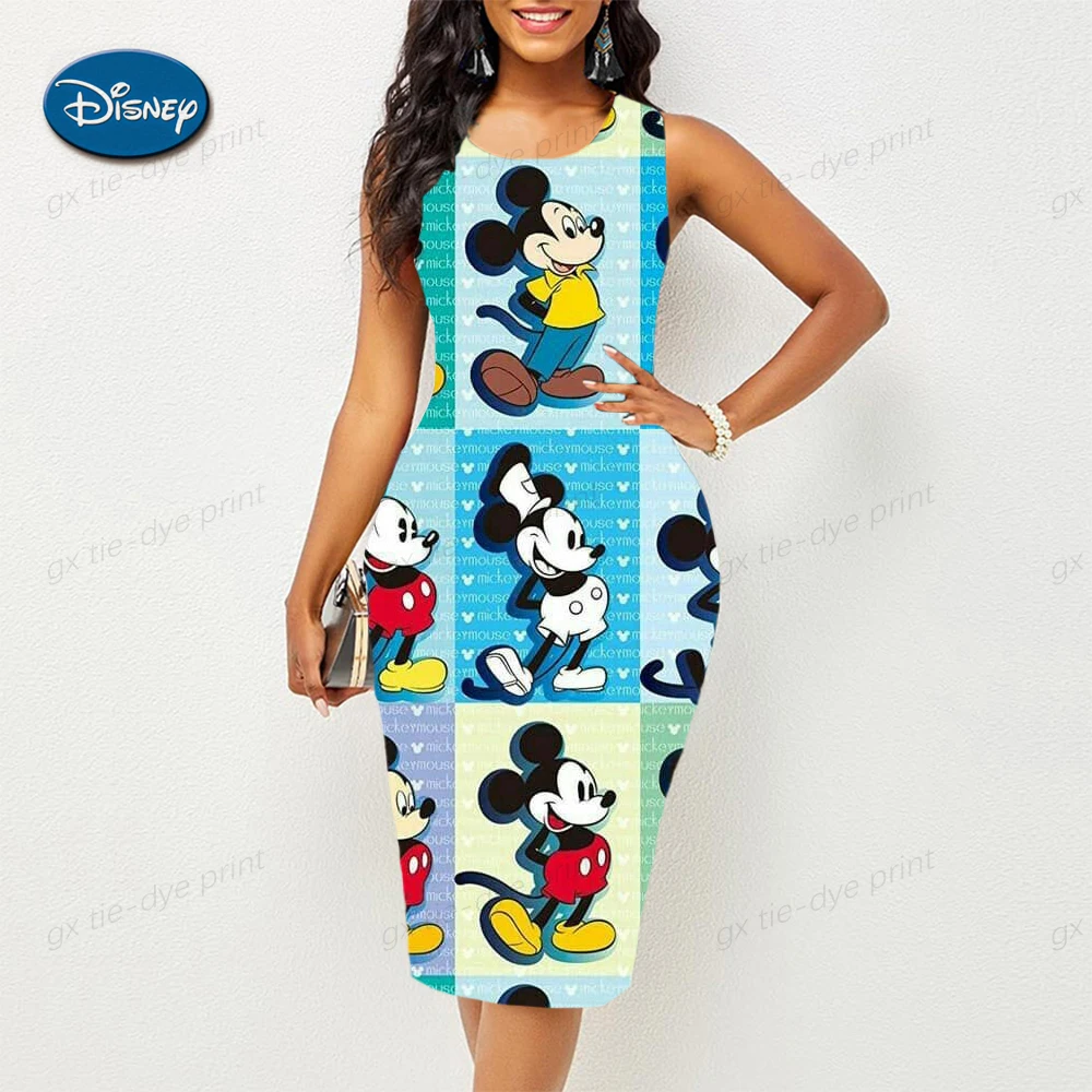 

Sexy Party Dress Women Summer Skirt Slim Formal Dress 2023 New 3D Printing Disney Long Sling Dress Cute