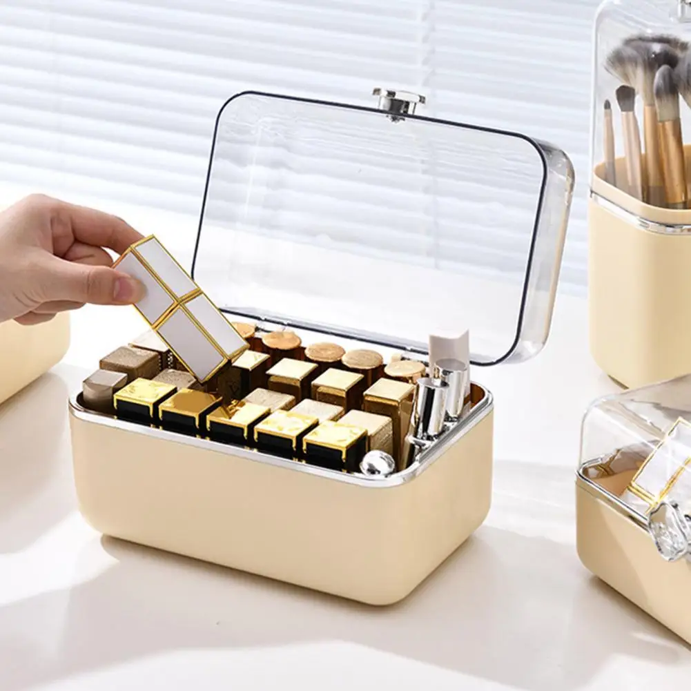 

Organized Desktop Storage Efficient Acrylic Cosmetic Storage Box Dustproof Cover Space-saving Organizer Desktop Storage Box