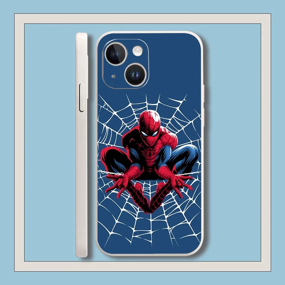 Чехол M-Marvel S-Spider-Man для Iphone 11 13 14 Pro Max X Xr Xs Se2020 12mini Белый