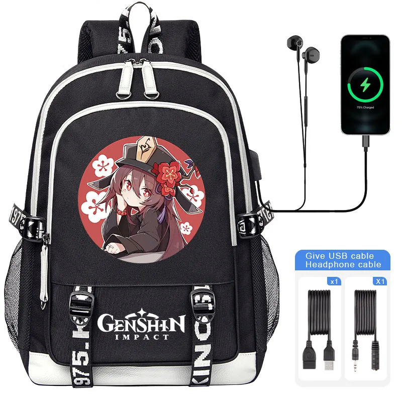 Рюкзак Genshin Impact мультяшный детский студенческий школьный рюкзак для мальчиков и