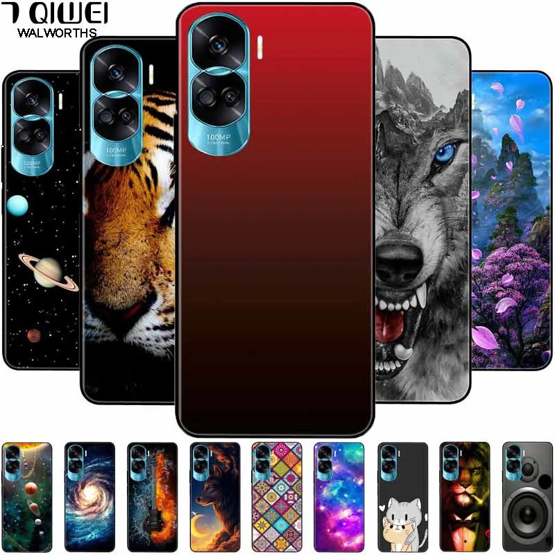 For Honor 90 Lite 5G Case 90Pro Silicone Soft Wolf Lion Protector Funda Covers for Huawei Honor 90 Pro TPU Coque Honor90 90Lite