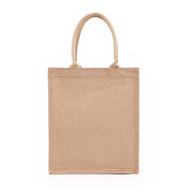 

Burlap Gift Bags with Handles Zipper Jute Tote Bag for Wedding Bridesmaid Reusable Shopping Favors Handbag Grocery Organizer