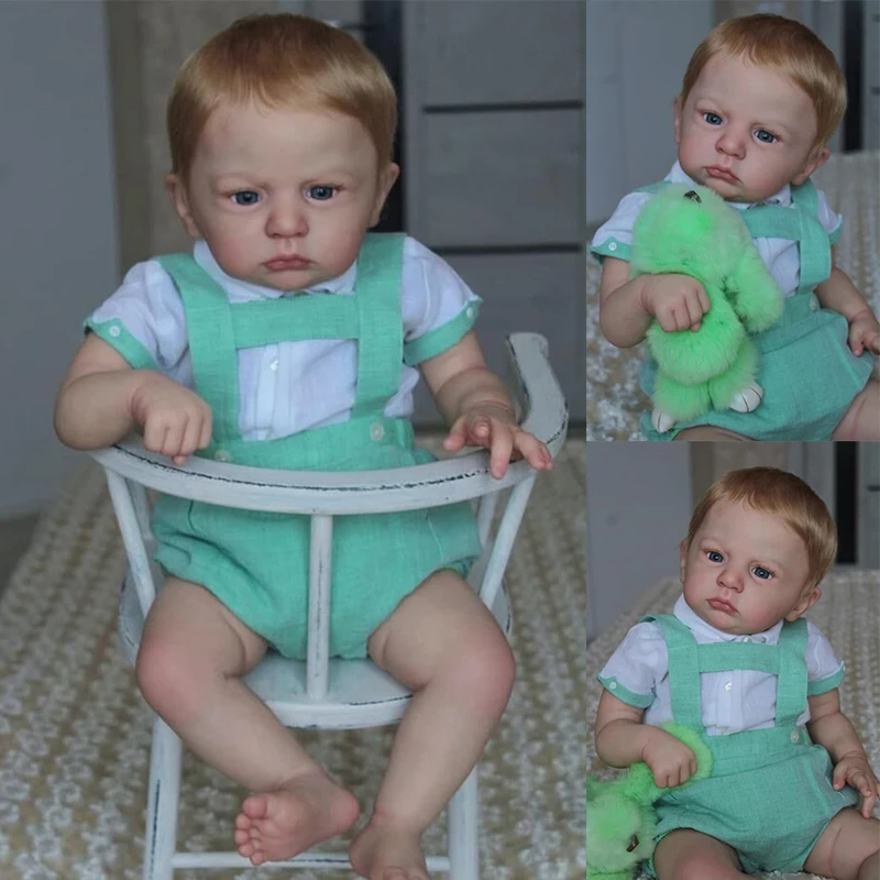 

24inch Already Painted Finished Doll Cameron Reborn Baby Boy Doll 3D Skin Visible Veins Cuddly Soft Body High Quality