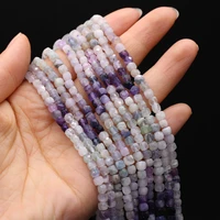 natural stone fluorite beads square shape loose faceted crystal bead for jewelry making diy bracelet necklace accessories