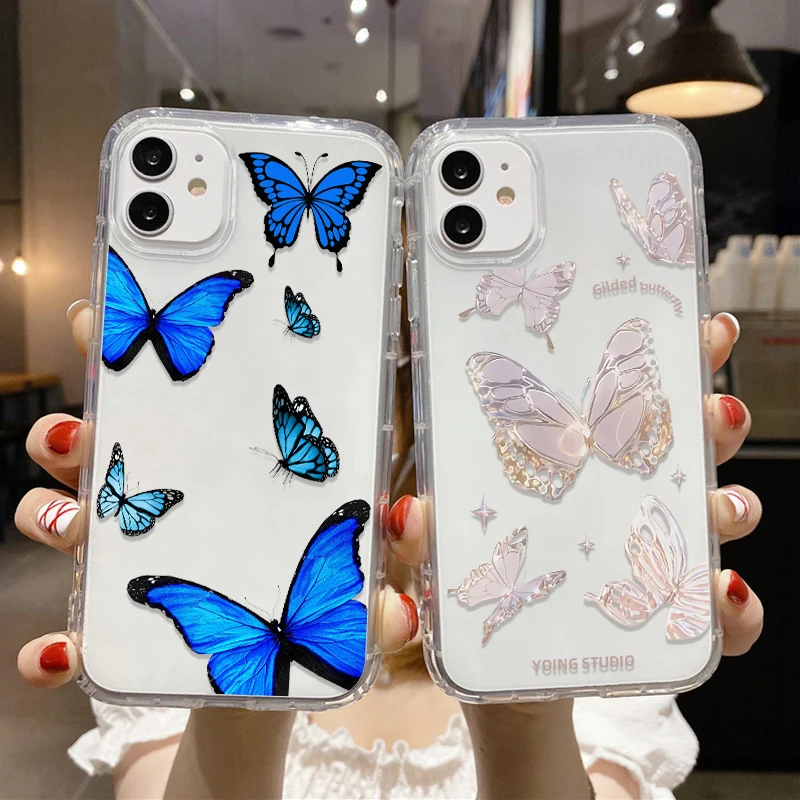 

Butterfly Phone Case For Samsung A52S A52 A12 A51 A53 A33 A32 A73 A50 A71 A70 A72 A13 A22 A54 A34 A21S S20 FE S22 S23 Ultra Case