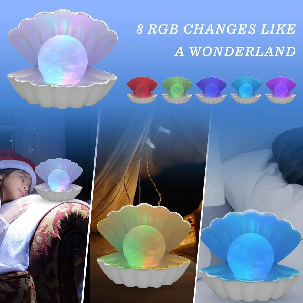 

Pearl Lamp Led Night Light Room Aesthetics Fancy Gift Lighting Birthday Decorations Christmas Bedside Cartoo Z4y8