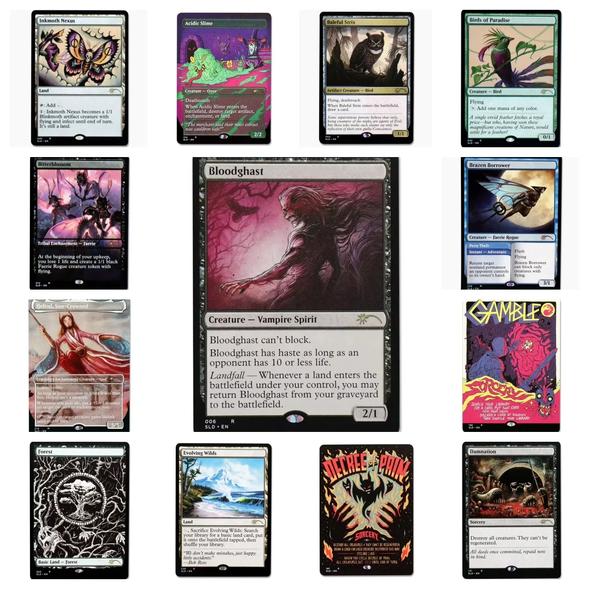 Фото Secret Lair Drop (SLD) Волшебная прокси-игра, черные прокси-карты высшего качества, игральные карты, сбор леса, настольная игра, коллекционные карточки Proxy №2