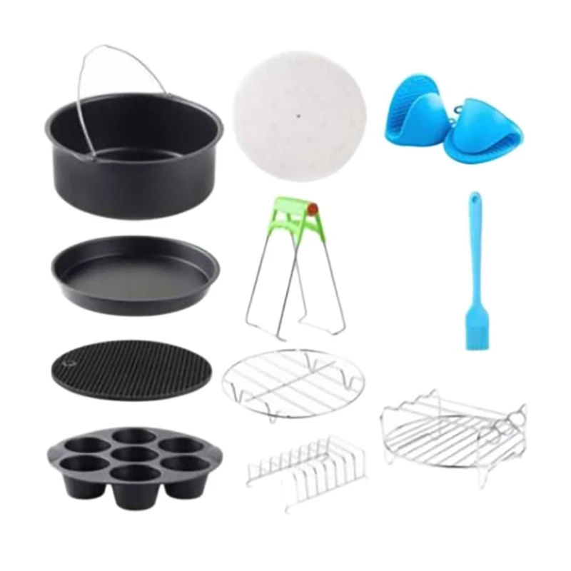 

Air Fryer Accessories 7 Inch Set Basket Grill For 7In11 Piece Set 3.2QT-5.8QT-Up