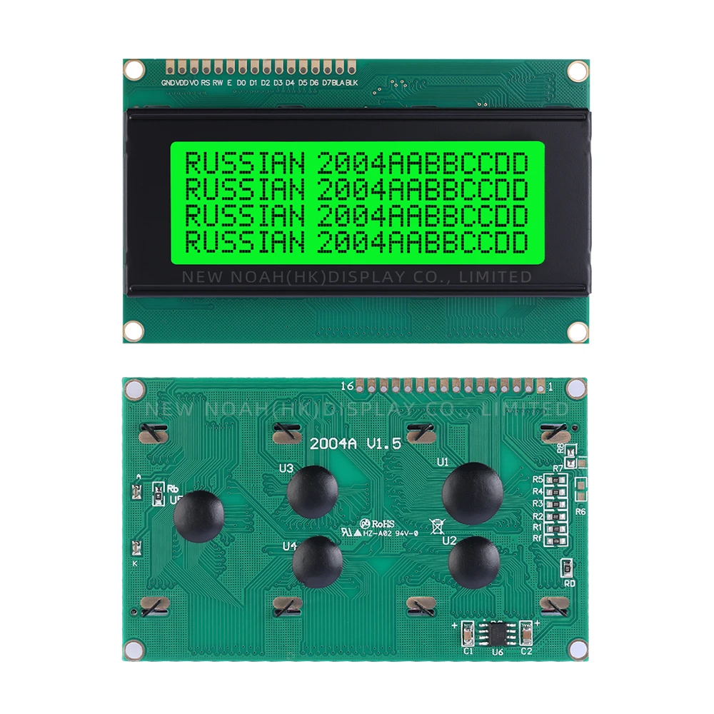 Русский Зеленый Свет Черные Буквы 2004A 3 В Жидкокристаллический Дисплей 4*20 4X20 4002