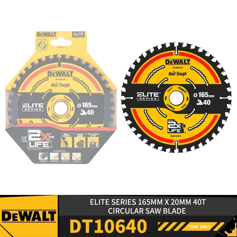 

DEWALT DT10624 DT10640 165 мм 20 мм 24T/40T CIRCULAR SAW лезвие ELITE SERIES ELITE дисковая пила аксессуары для электроинструментов