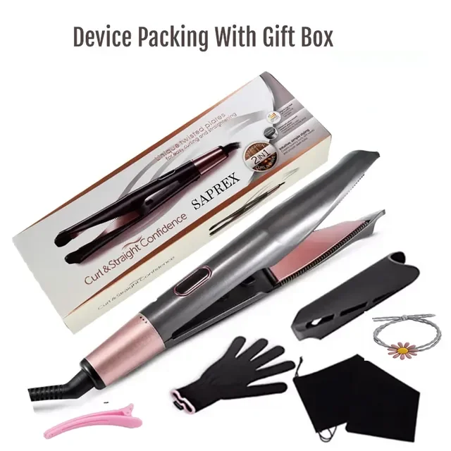 

Curler & Straightener 2 in 1, Spiral Wave Curling Iron, Professional Hair Straighteners, Fashion Styling Tools, New Arrive