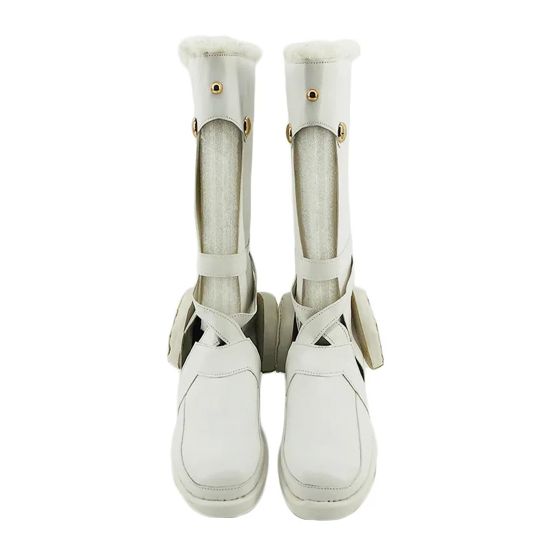 Аниме Mamusume красивые туфли дерби Oguri для косплея белые длинные сапоги косплей