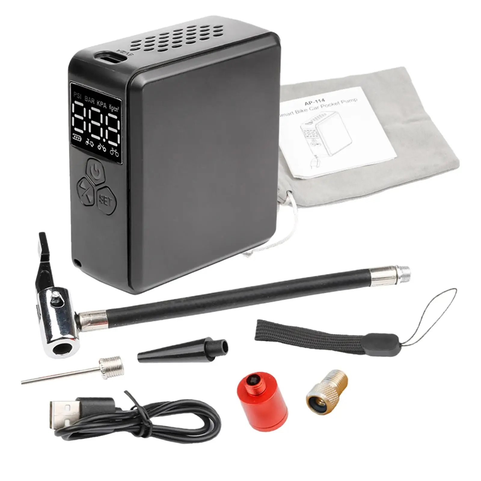 Электрический воздушный насос для велосипеда ручной компрессор занятий спортом