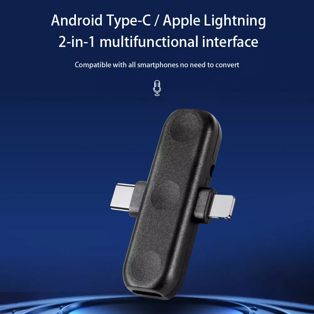 

NEW2023 Lavalier Microphone Omnidirectional Microphone Noise Reduction with Charging Box for Mobile Laptop Live Gaming