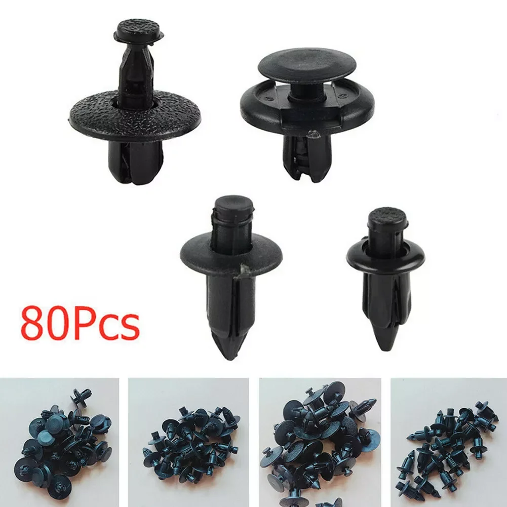 

Pieces Of 4 Kinds Of Mixed Black Nylon Motorcycle Fairing Bolts And Body Push Rivets (B81+B14+P01+P05-20 Mixed Rivets Each)