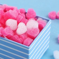 50pcbag love heart pink foam ball gift box filler candy box gift packing wedding flower box filler fluffy slime filler diy