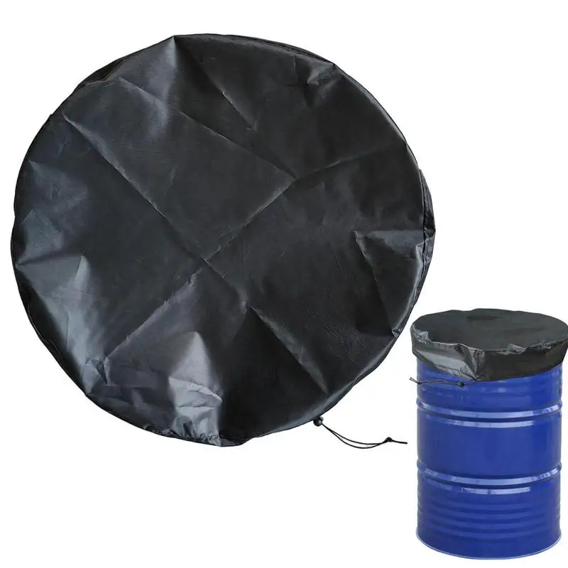 

65cm Rain Barrel Cover Oxford Cloth Drawstring Rain Bucket Cover Multipurpose Protective Universal Water Storage Barrel Cover