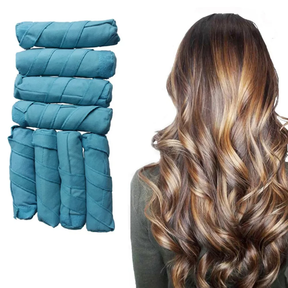 

NEW2023 Nighttime Hair Curlers Sleep Styler DIY Hairstyle Long Cotton Curlers Styling Tools for long Thick Curly Hair Rollers