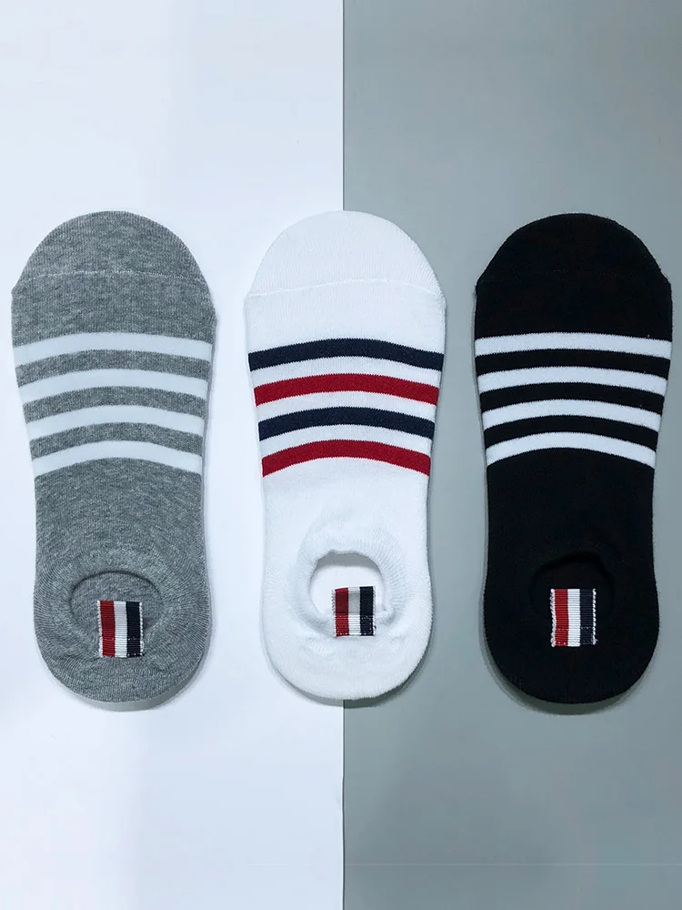 6 pairs of tb boat socks women's deodorant sweat-absorbing summer four-bar trend cotton socks for men and women