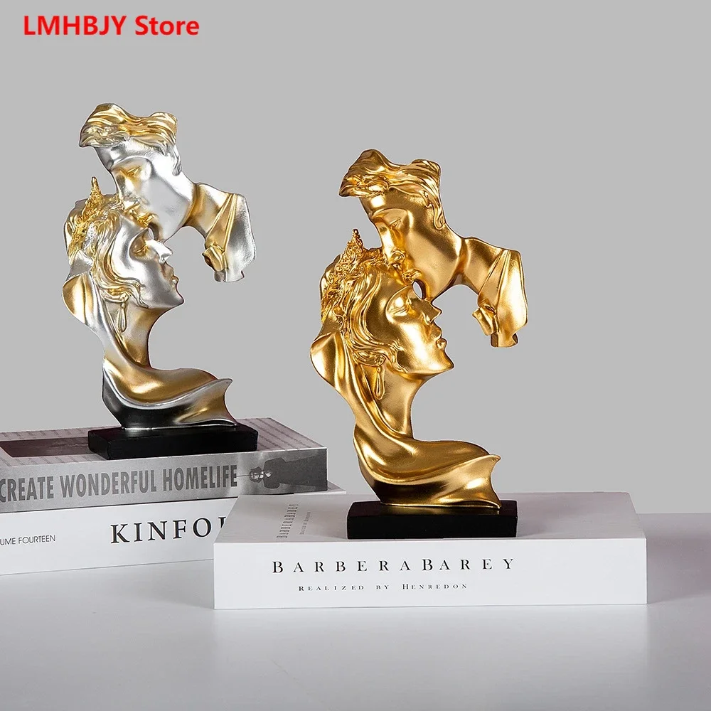

Creative Kiss Deep Love Couple Figure Statue Valentine's Day Craft Decoration Home Living Room Decoration Gift Decoration