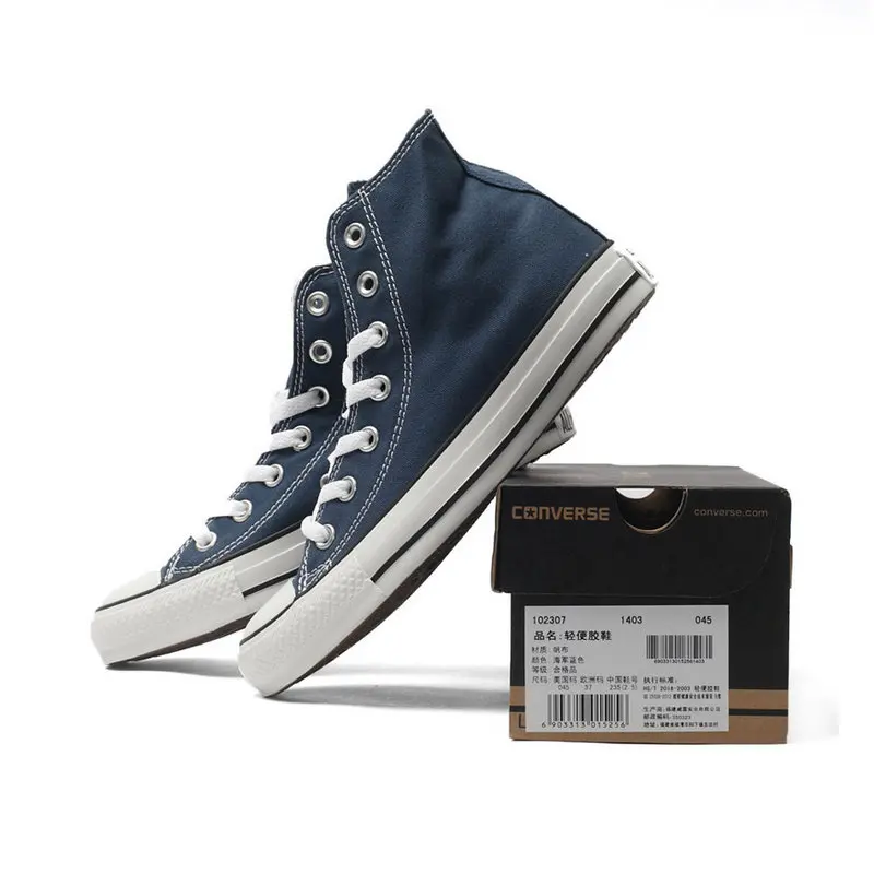 Original Converse all star shoes men women's sneakers canvas shoes all black high classic Skateboarding Shoes