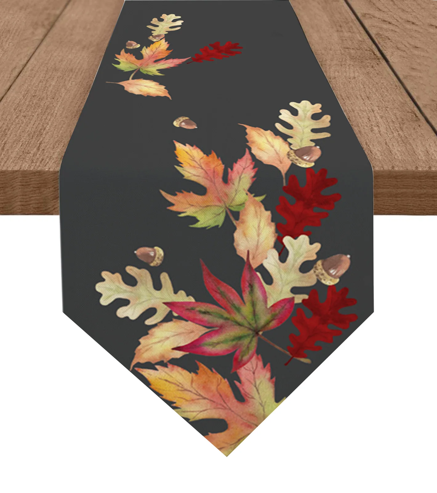 

Watercolor Maple Leaf Table Runner Wedding Party Dining Table Runner Placemat Home Kitchen Table Decor