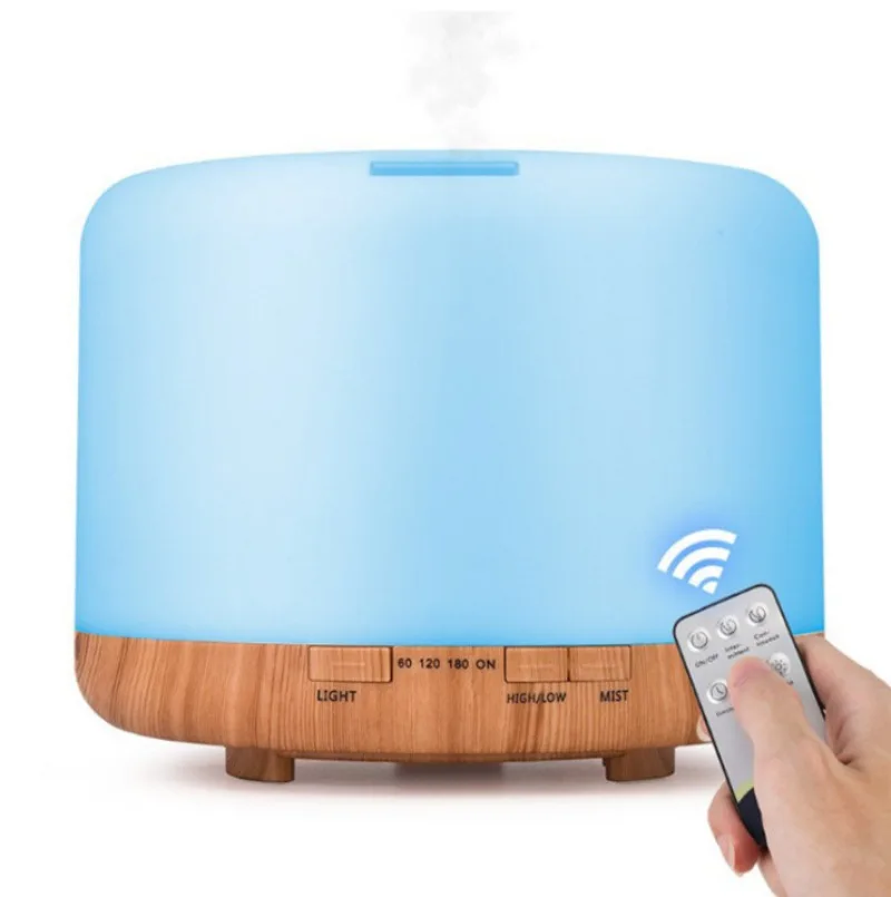 

Colorful Light Ultrasonic Air Anion Non-Printed Humidifier Bread Non-Printed 500ml Wood Grain Aroma Diffuser
