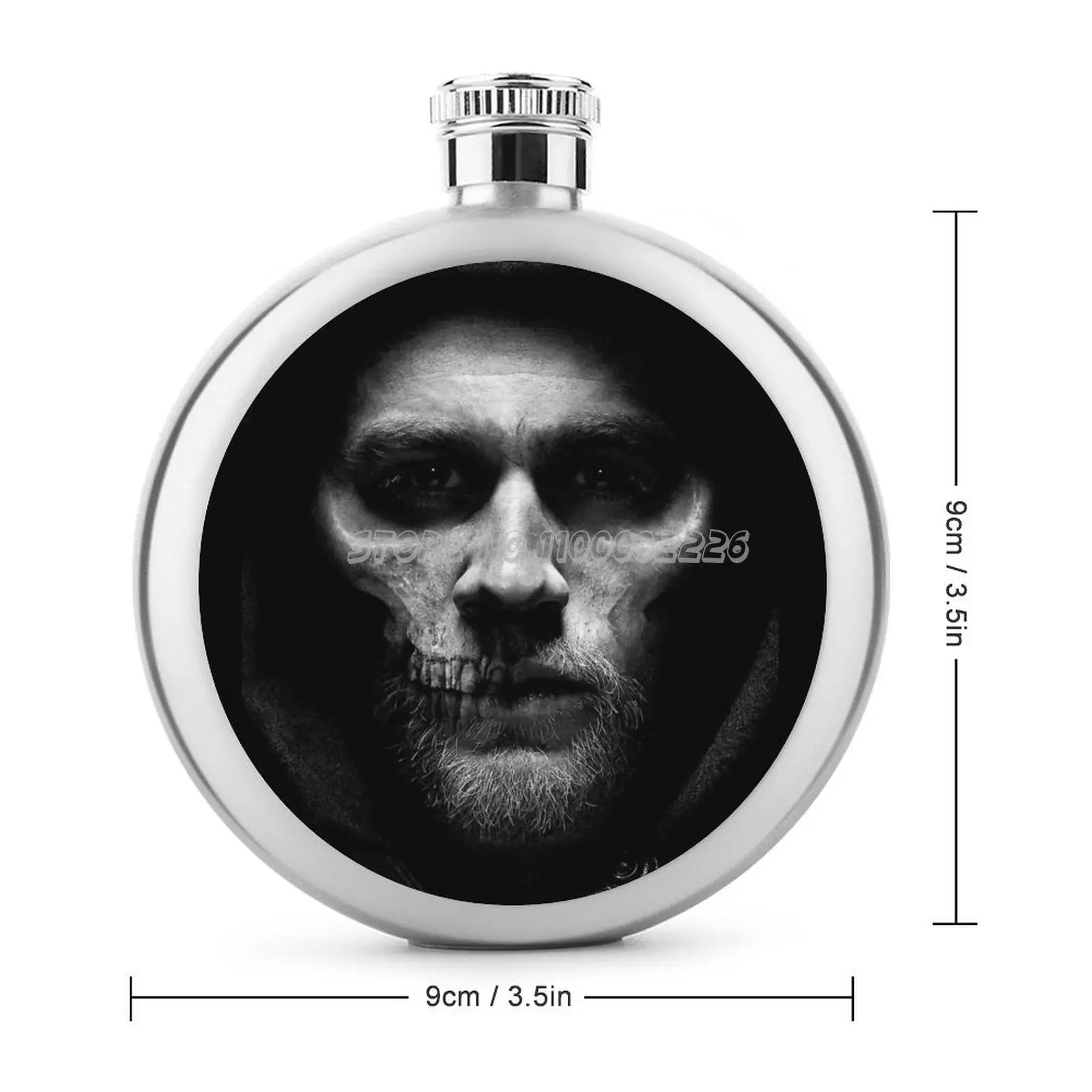 Фляжка Jax с черепом и лицом маленькая фляжка из нержавеющей стали портативная